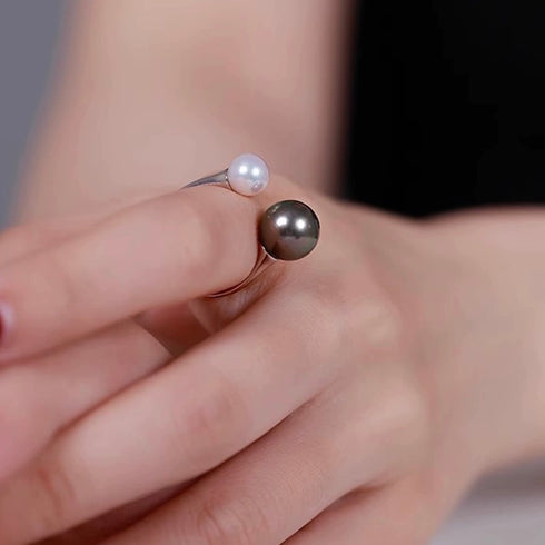 Noir & Pearl Overture Ring