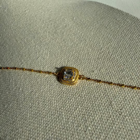 Cube Diamond Gold Bracelet – Gold Vermeil