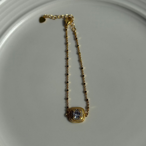 Cube Diamond Gold Bracelet – Gold Vermeil