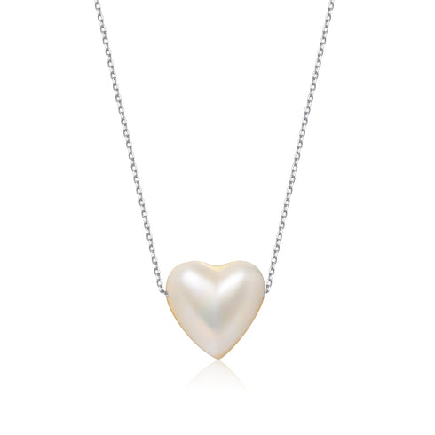 Baroque Pearl Heart Shape Pendant Necklace - May-Lynn Jewelry