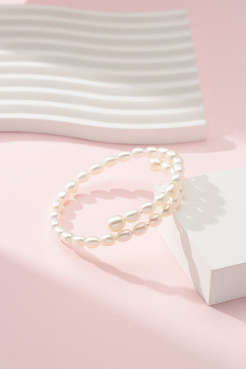 6-7mm Freshwater Rice Pearls Bracelet - May-Lynn Jewelry