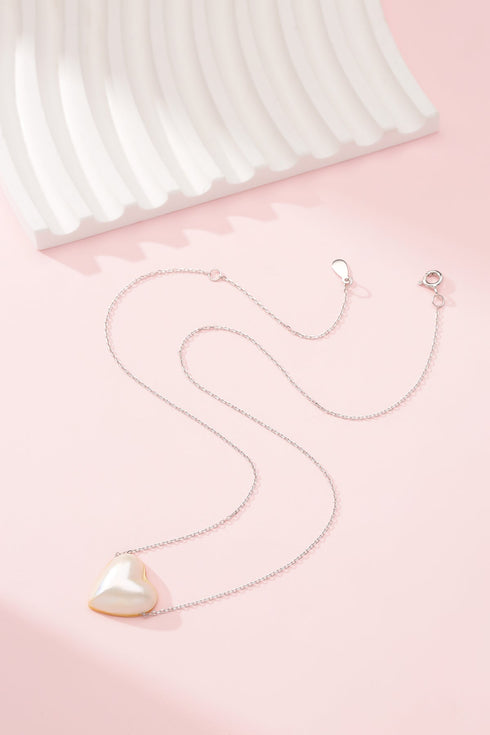 Baroque Pearl Heart Shape Pendant Necklace - May-Lynn Jewelry