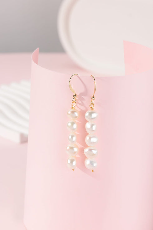 2-3mm Freshwater Pearls Hook Earrings - May-Lynn Jewelry