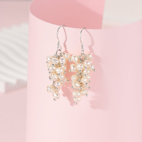 2-3mm Freshwater Pearls Grape Shape Earrings - May-Lynn Jewelry