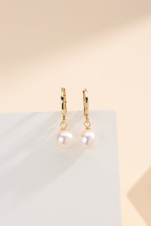 Freshwater Pearl Classic Hoop Earrings - May-Lynn Jewelry