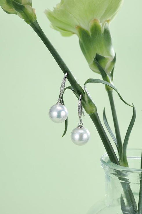 Classic Seawater Akoya Pearl Hook Earrings