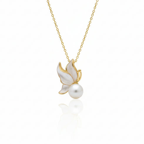 Butterfly Freshwater Pearl Necklace