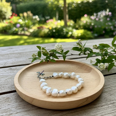 Dragonfly Baroque Pearl Bracelet