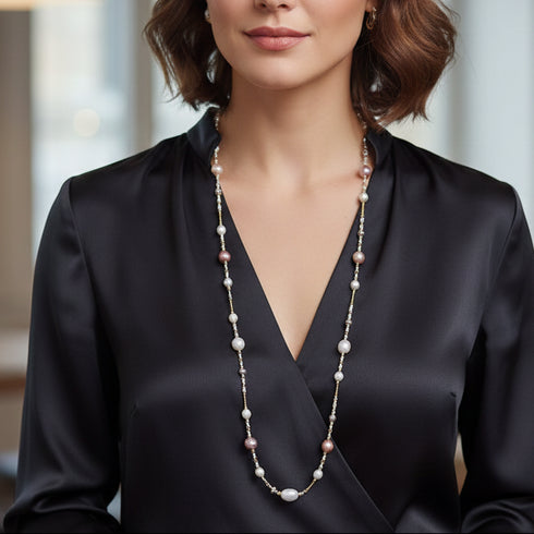 93cm Multi-Tone Baroque Pearl Necklace