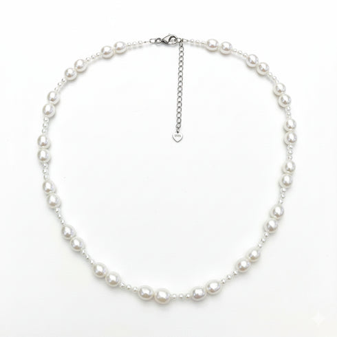 Elegant Dual Pears Beaded Necklace