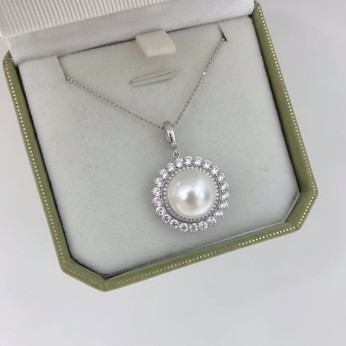 Radiance Edison Purple Pearl Pendant Necklace