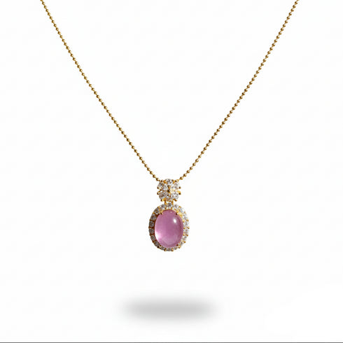 Butterfly Purple Gemstone Pendant Necklace – Gold Vermeil