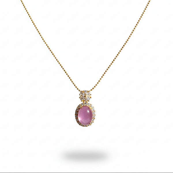 Butterfly Purple Gemstone Pendant Necklace – Gold Vermeil