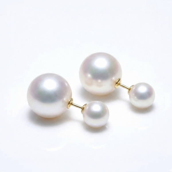 Bold Dual Edison Pearl Stud Earrings - Versatile Design