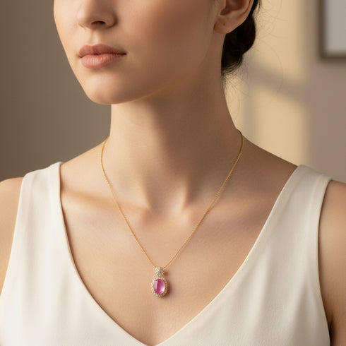 Butterfly Purple Gemstone Pendant Necklace – Gold Vermeil