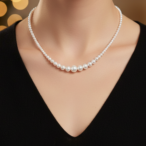 Smile Strand Freshwater Pearl Necklace – Elegant Grace