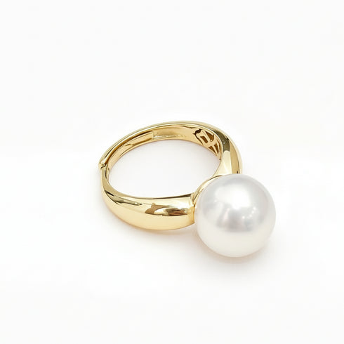 Power Edison Pearl Open Ring - Sterling Silver
