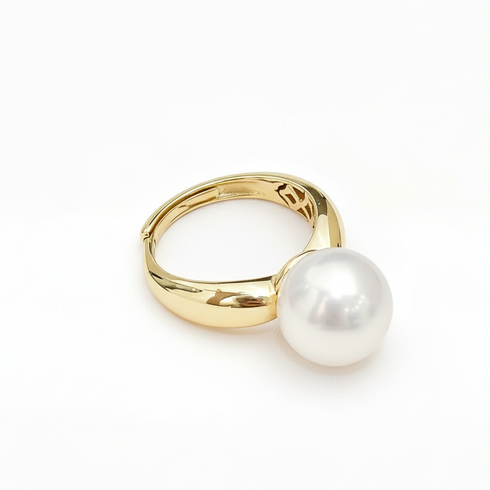 Power Edison Pearl Open Ring - Sterling Silver