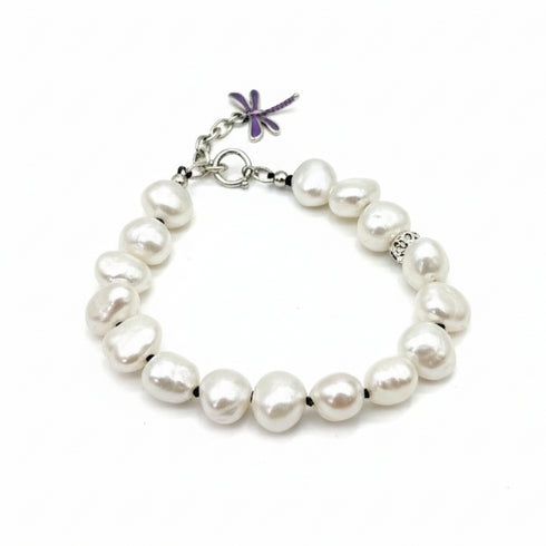 Dragonfly Baroque Pearl Bracelet