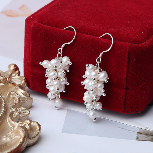 2-3mm Freshwater Pearls Grape Shape Earrings - May-Lynn Jewelry