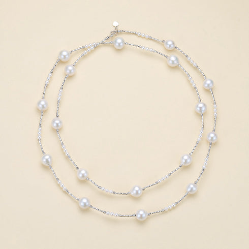 32-Inch Freshwater Pearl Beaded Spacers Necklace