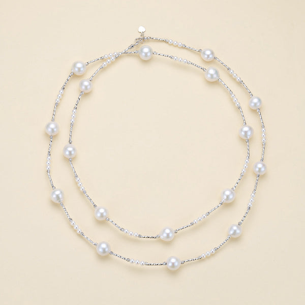 32-Inch Freshwater Pearl Beaded Spacers Necklace