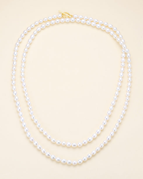 Long Baroque Pearl Necklace - Versatile Styling