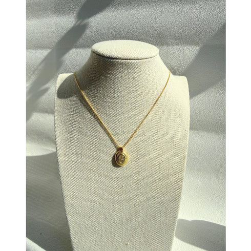 Oval Diamond Pendant Necklace – Gold Vermeil