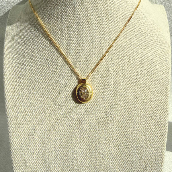 Oval Diamond Pendant Necklace – Gold Vermeil
