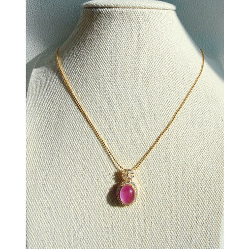 Butterfly Purple Gemstone Pendant Necklace – Gold Vermeil