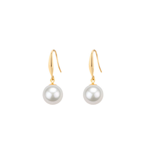 Classic Pearl Hoop Earrings - 18K Gold Vermeil / 925 Sterling Silver