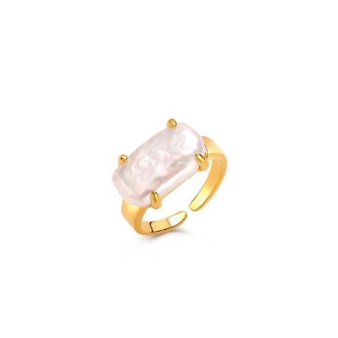 Modern Rectangle Baroque Stacking Rings