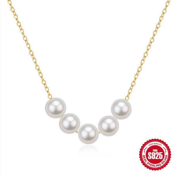 6-7mm Smile White Freshwater Pearl Necklace - May Lynn Jewelry