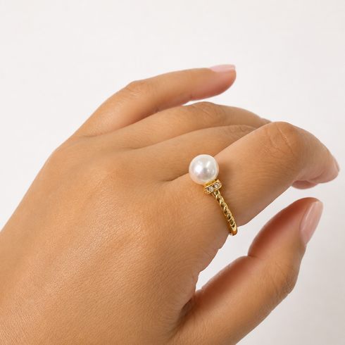 Freshwater Pearl Twisted Ring