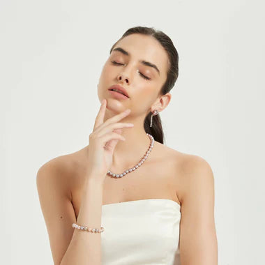 6.0-7.0mm Multicolor Freshwater Pearl Strand Bracelet - Color Grace