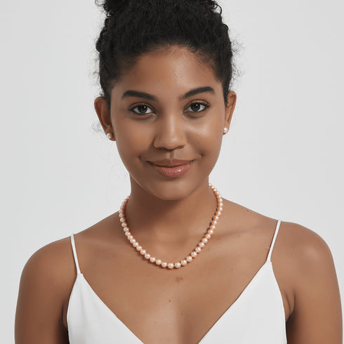 Classic Pink Freshwater Pearl Necklace Multiple Lengths - Necklaces made with hand-selected pearls from House of Pearls