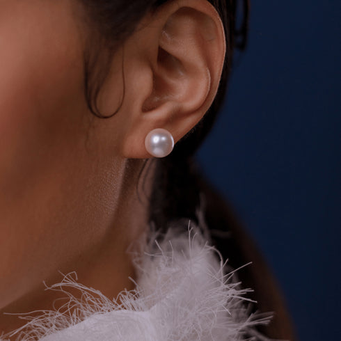 10-11mm Edison Pearl Stud Earrings - House Of Pearls
