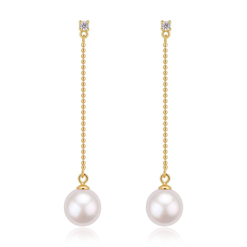 Natural Freshwater Pearl Long Earrings - House Of Pearls