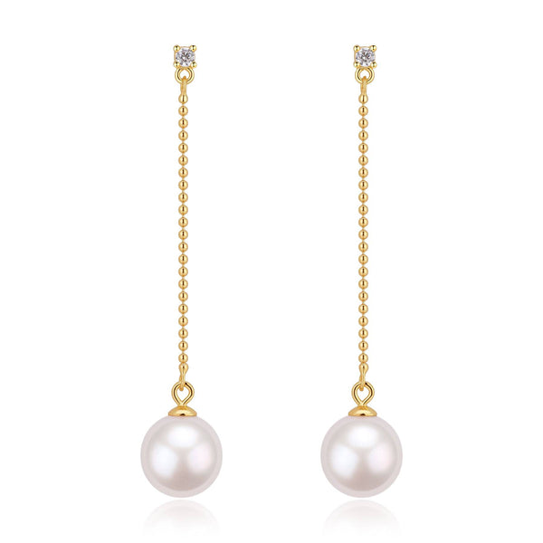 Natural Freshwater Pearl Long Earrings - House Of Pearls