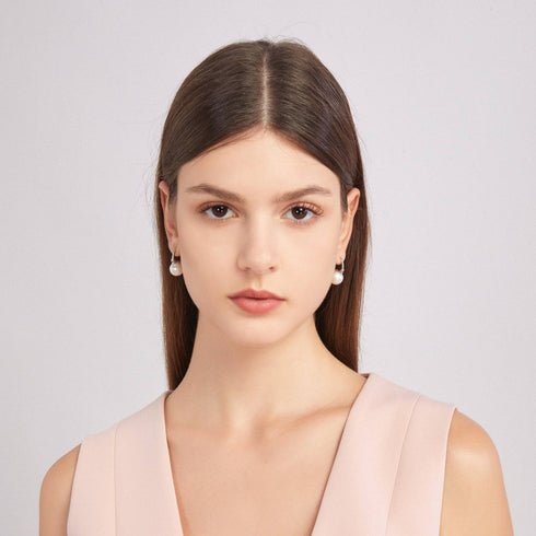 Elegant 11-12mm Freshwater Pearl Bucket-Shaped Earrings - House Of Pearls