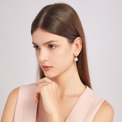 Elegant 11-12mm Freshwater Pearl Bucket-Shaped Earrings - House Of Pearls