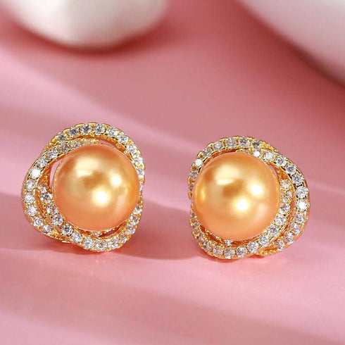 Rose Elegance Golden South Sea Pearl Set