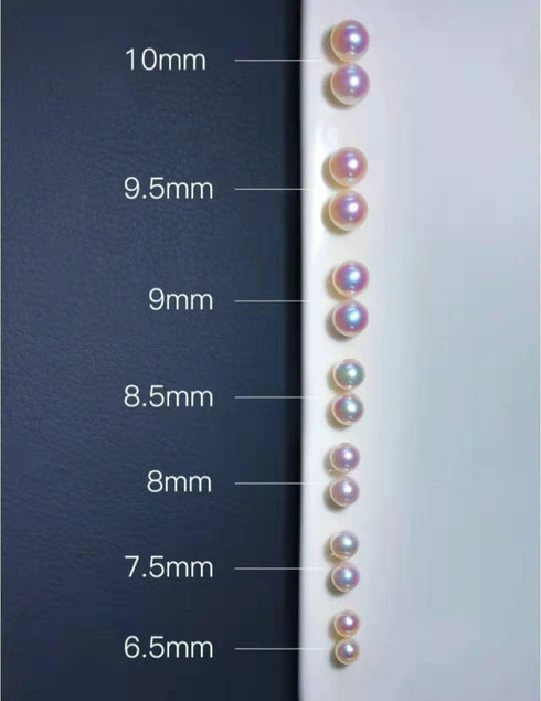 7-7.5mm Akoya Pearl Stud Earrings Sterling Silver - May-Lynn