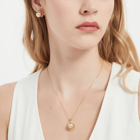 Rose Elegance Golden South Sea Pearl Set