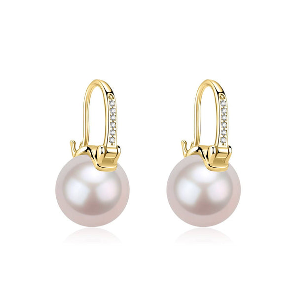 Elegant 11-12mm Freshwater Pearl Bucket-Shaped Earrings - House Of Pearls