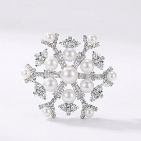Festive Freshwater Pearl Brooch Collection