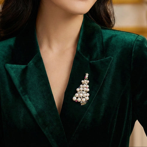 Festive Freshwater Pearl Brooch Collection