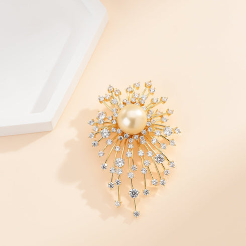Golden South Sea Pearl Fireworks Brooch - Brooch made with hand-selected pearls from House of Pearls