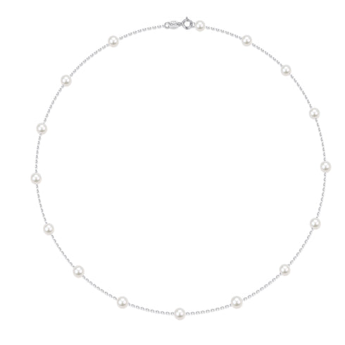 3–4mm Starry Freshwater Pearl Silver Necklace