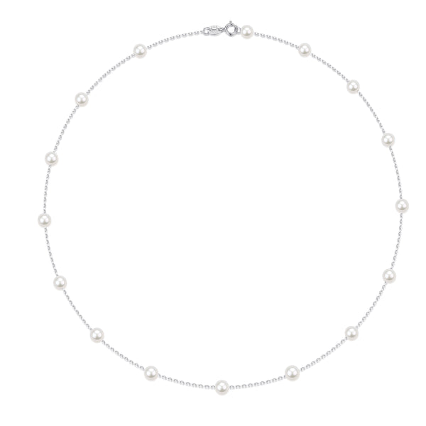 3–4mm Starry Freshwater Pearl Silver Necklace